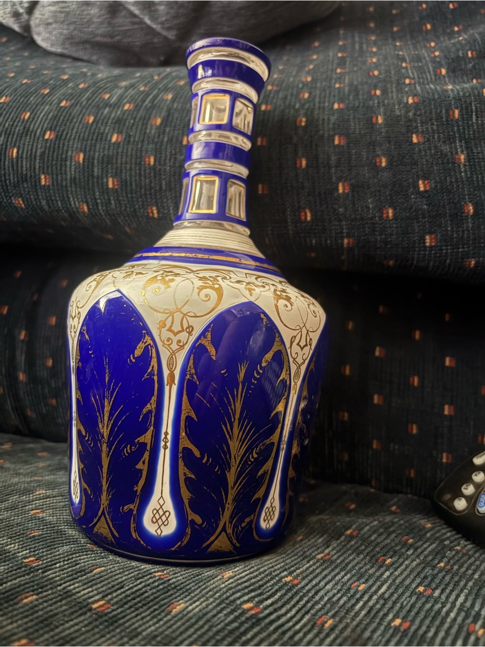 Czech Antique moser bohemian glass decanter late 1800’s